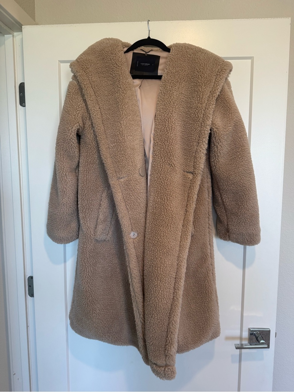 Lucky Brand Women's Teddy Coat in Camel